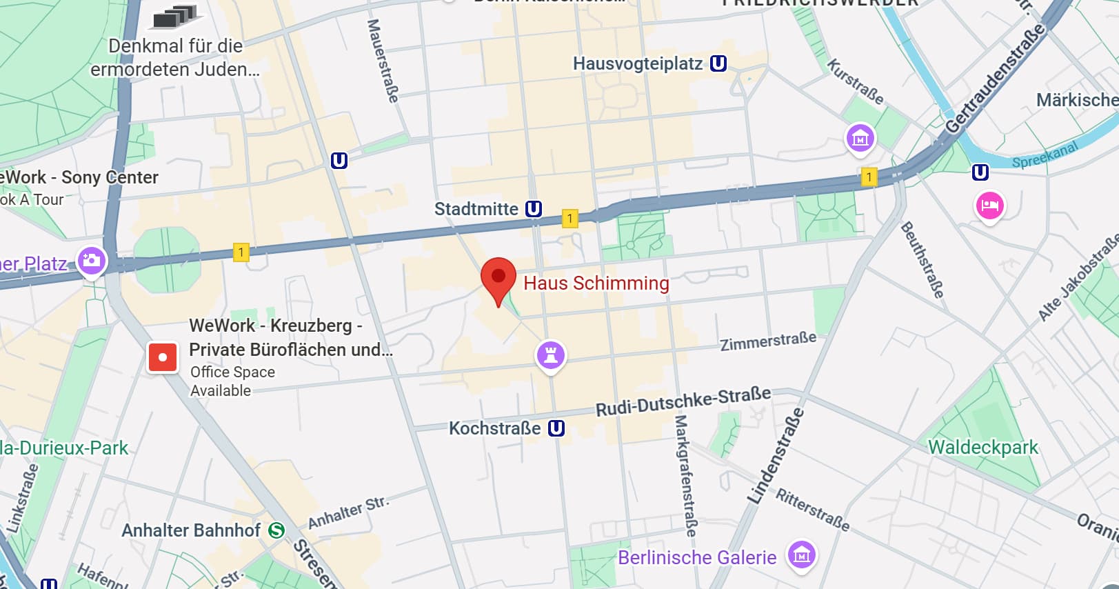 Office location map Berlin